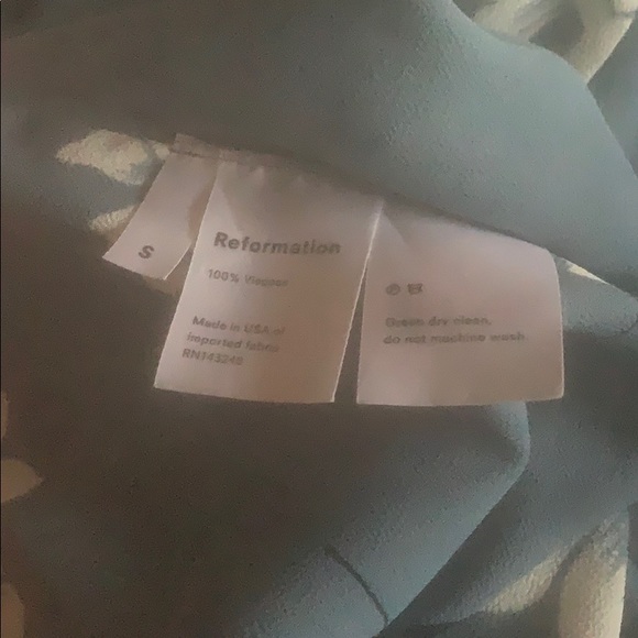 Reformation Blue Floral Wrap Dress size small - Picture 5 of 5